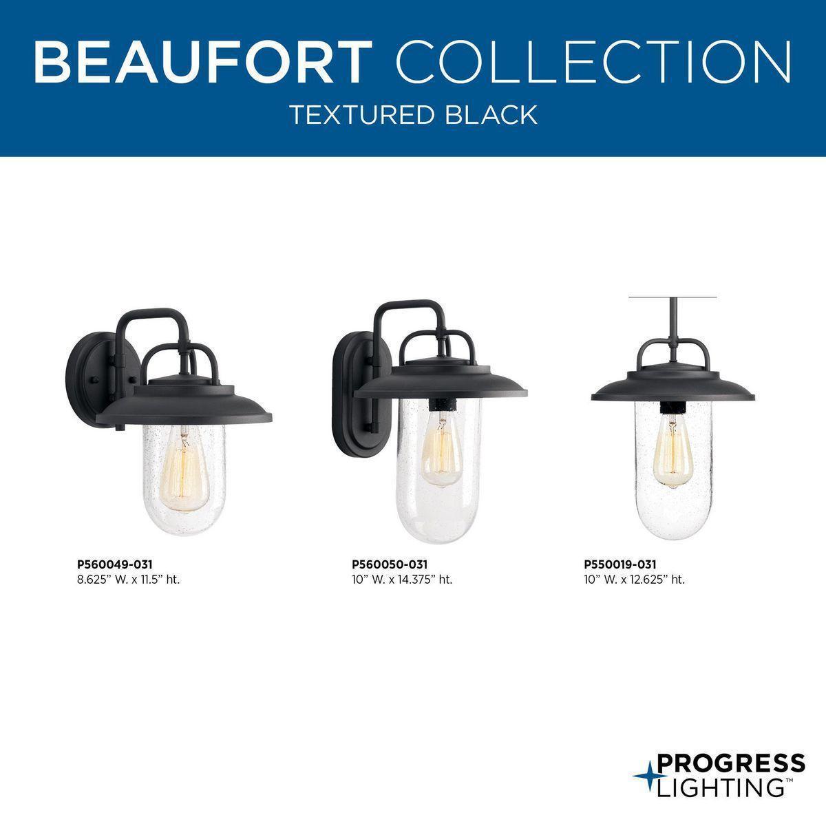P560050-031 PROGRESS BEAUFORT 1-100W MED WALL LANTERN BLACK ZZZZ