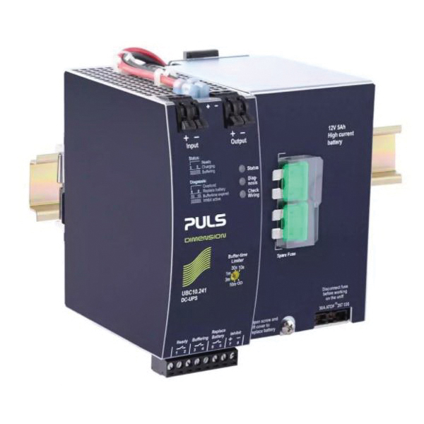 UBC10.241 PULS DC-UPS CONTROLLER W/INTERNAL 5Ah BATTERY, 10AMP@24VDC 124X123X119mm (LxWxH)