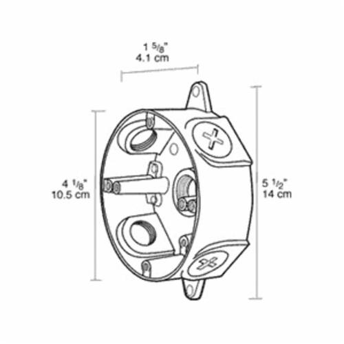 VXCB RAB WEATHERPROOF ROUND BOX 1/2" BLACK NO COVER 01981390458
