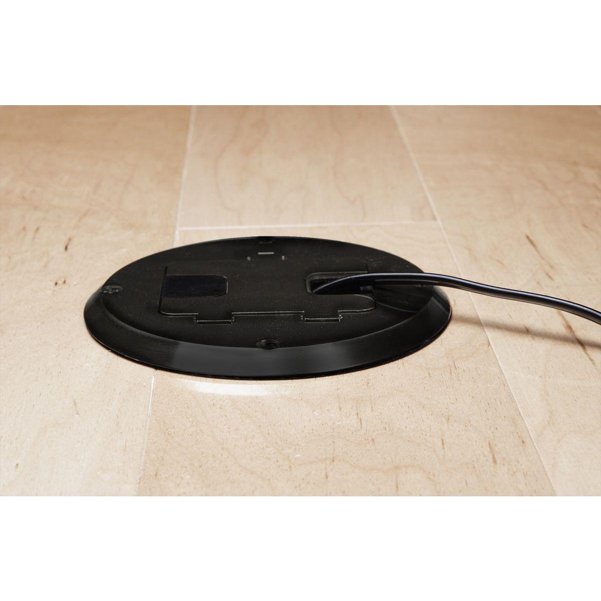 6239BK RACO FLR BX KIT WOOD RESI 15AMP BLACK 05016994712