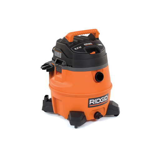 18718 RIDGE VACCUM CLEANER,RIDGID,HIGH PERFORMANCE WET OR DRY,14 GAL DRUM,PEAK HP: 6 HP 09569118718
