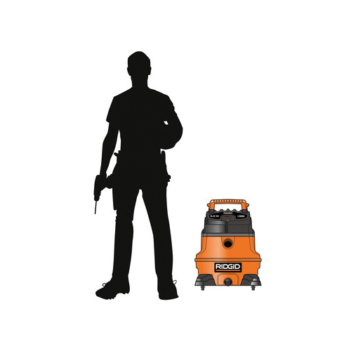 18718 RIDGE VACCUM CLEANER,RIDGID,HIGH PERFORMANCE WET OR DRY,14 GAL DRUM,PEAK HP: 6 HP 09569118718