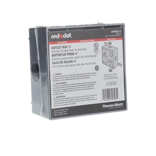 2IH5S2-2 RED 2G RT BOX 5 3/4 HUBS..