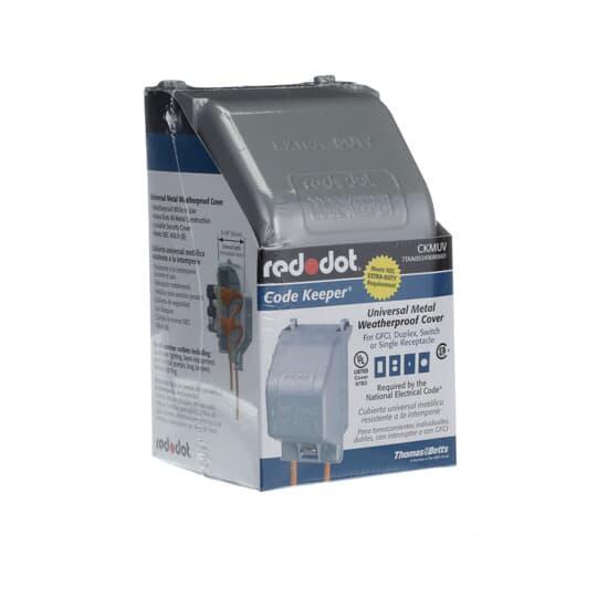 CKMUV RED 1G WET LOC CODE KEEPER VERT RECEPT COVER CAST AL 3-1/4IN