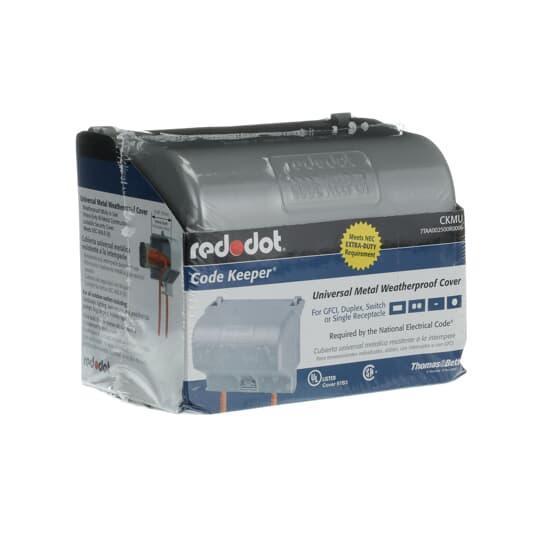 CKMU RED MED HORIZ COVER GFCI