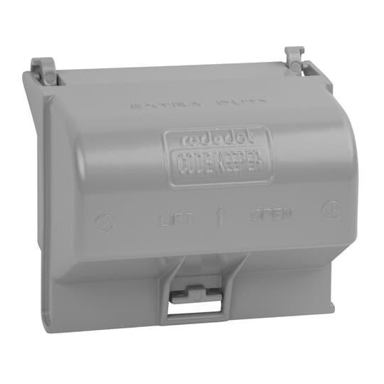 CKMU RED MED HORIZ COVER GFCI