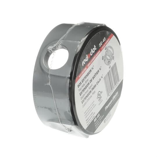 SE48 RED ROUND BOX EXTENSION W/4 3/4 HOLES..