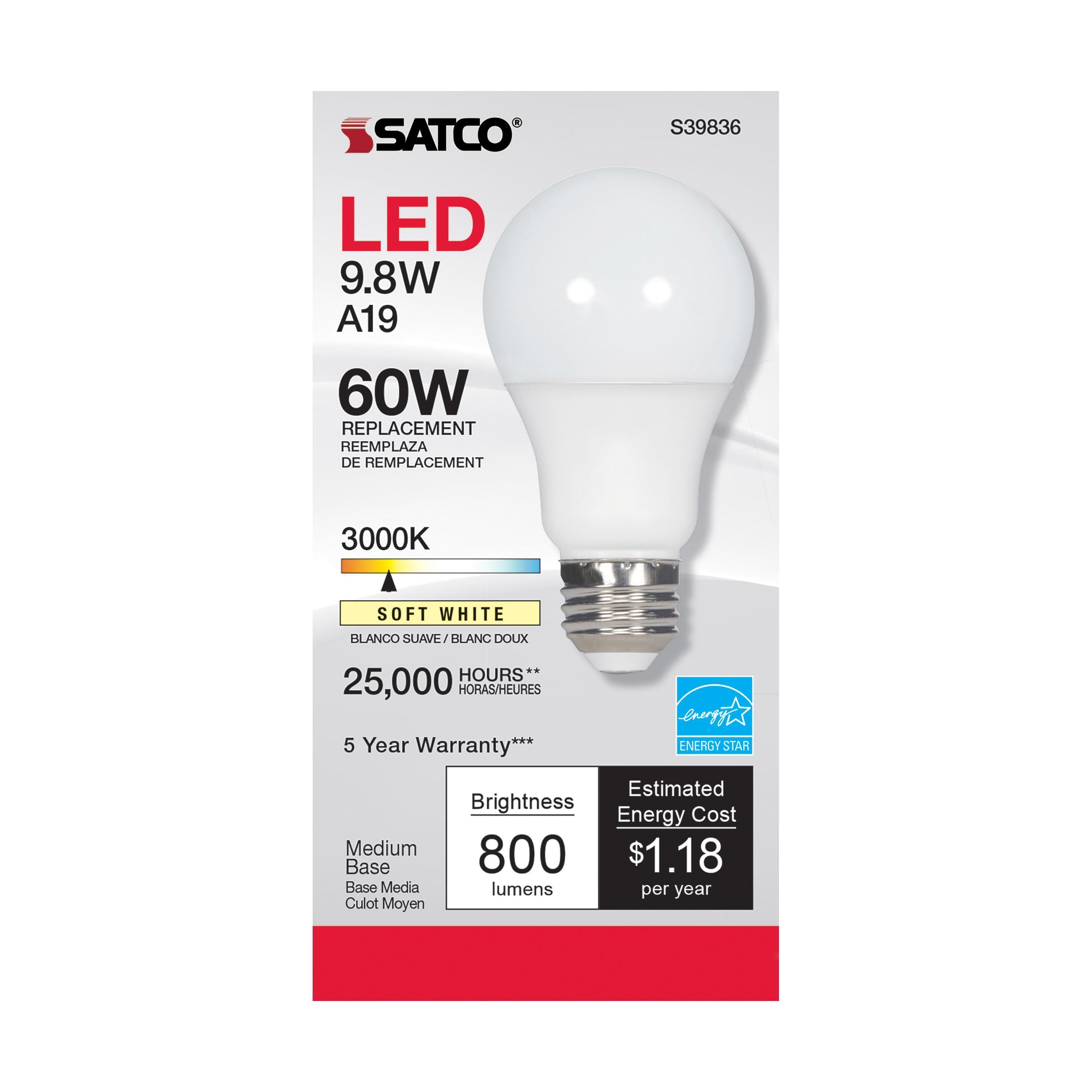 S39836 SATCO 9.8W LED LAMP