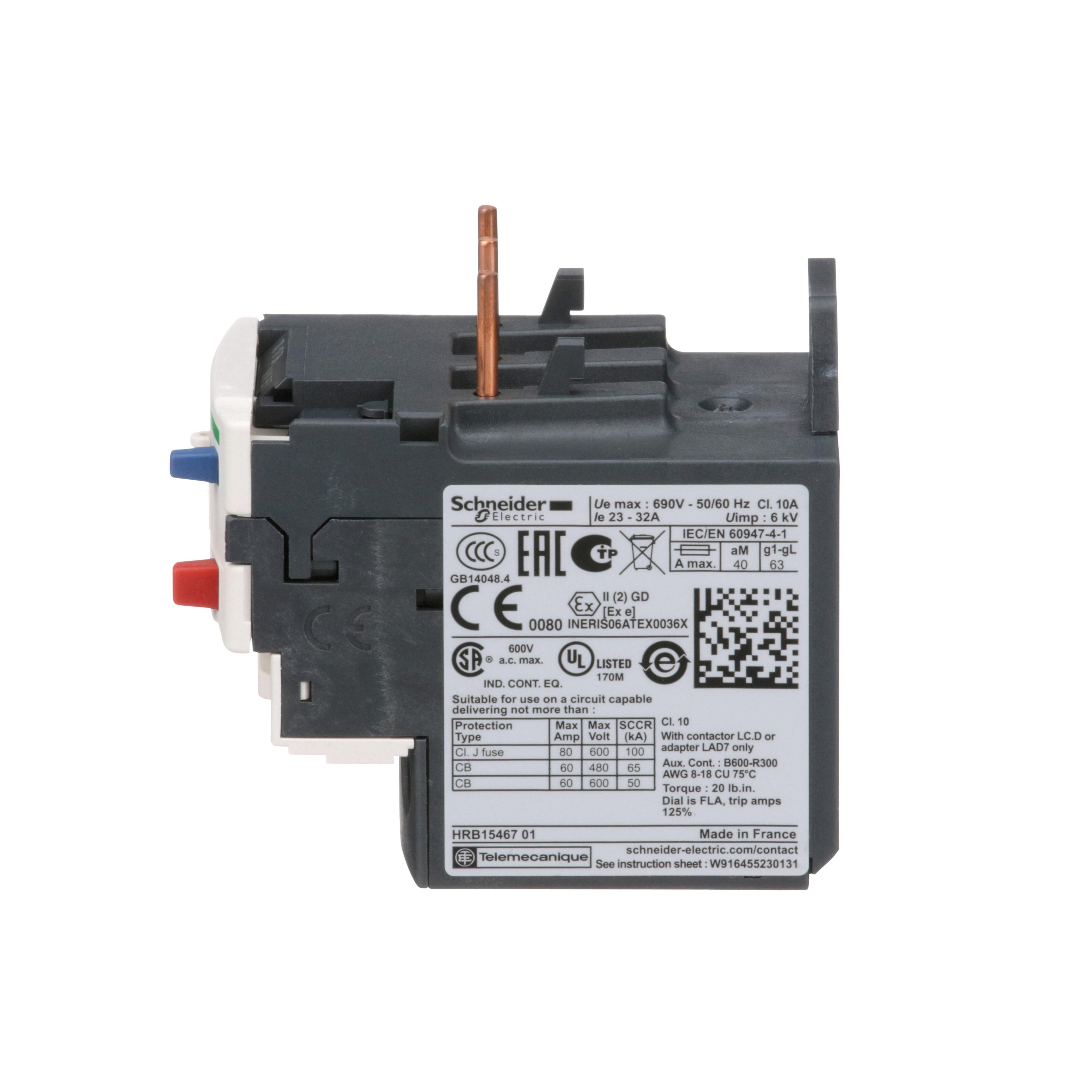 LRD32 SQD BIMETALLIC OVERLOAD RELAY
