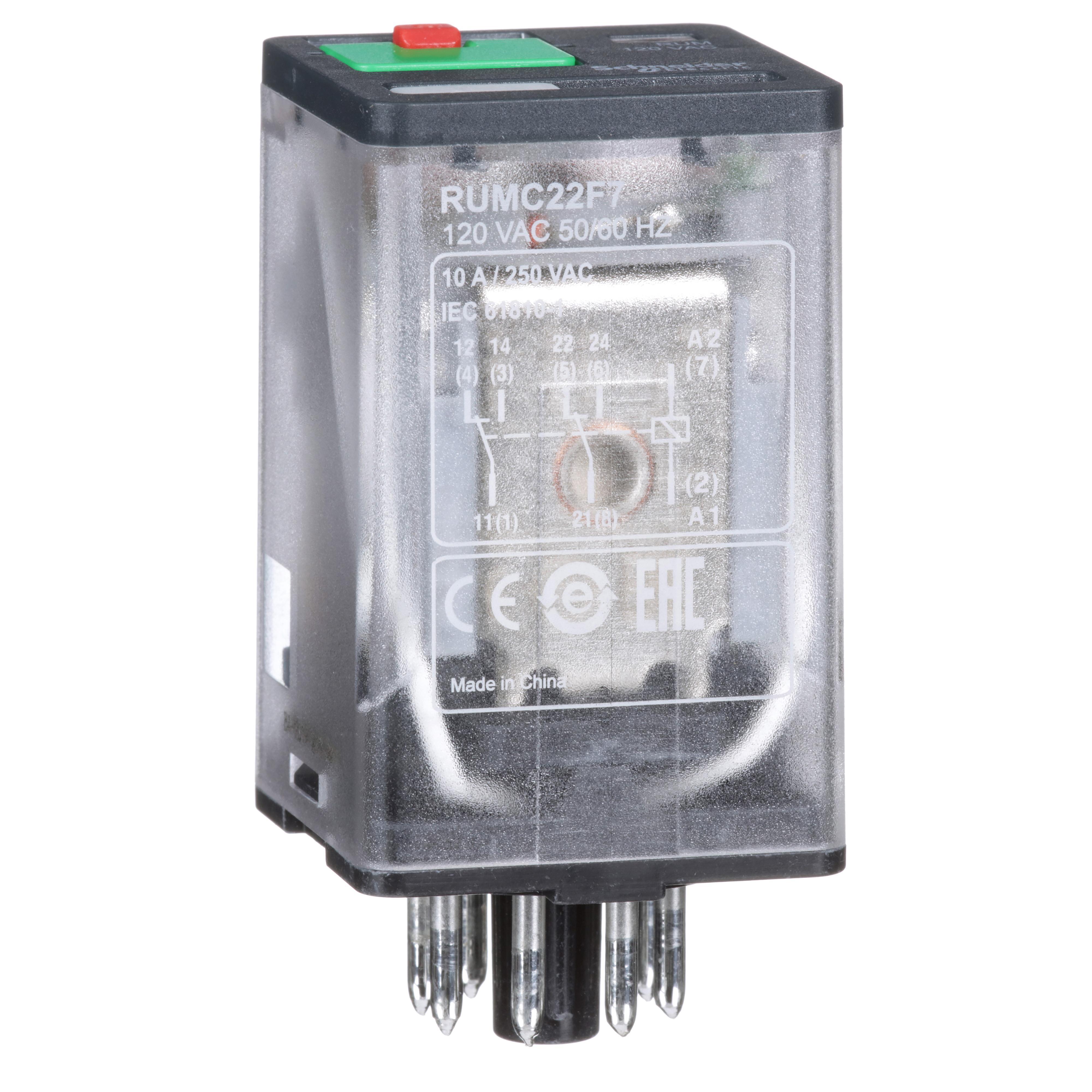 RUMC22F7 SQD RELAY 2CO CYL PIN