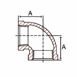 (I) 1-1/4 150 LB BLK MALL 90 ELBOW