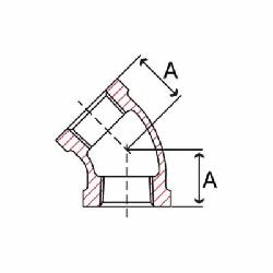 (I) 3 150 LB BLK MALL 45 ELBOW