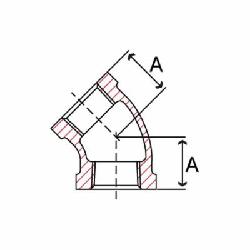(I) 1-1/2 GALV MALL 45 ELBOW