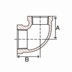(I) 3/4X1/2 GALV MALL 90 ELBOW