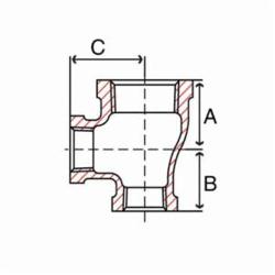 (I) 2X2X1-1/2 GALV MALL TEE