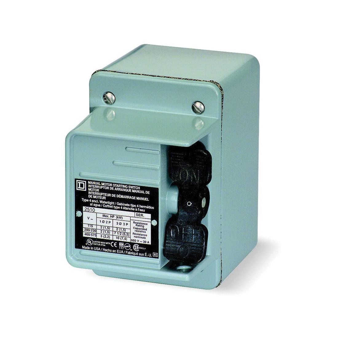 2510KW1 SQD MANUAL SWITCH 600VAC