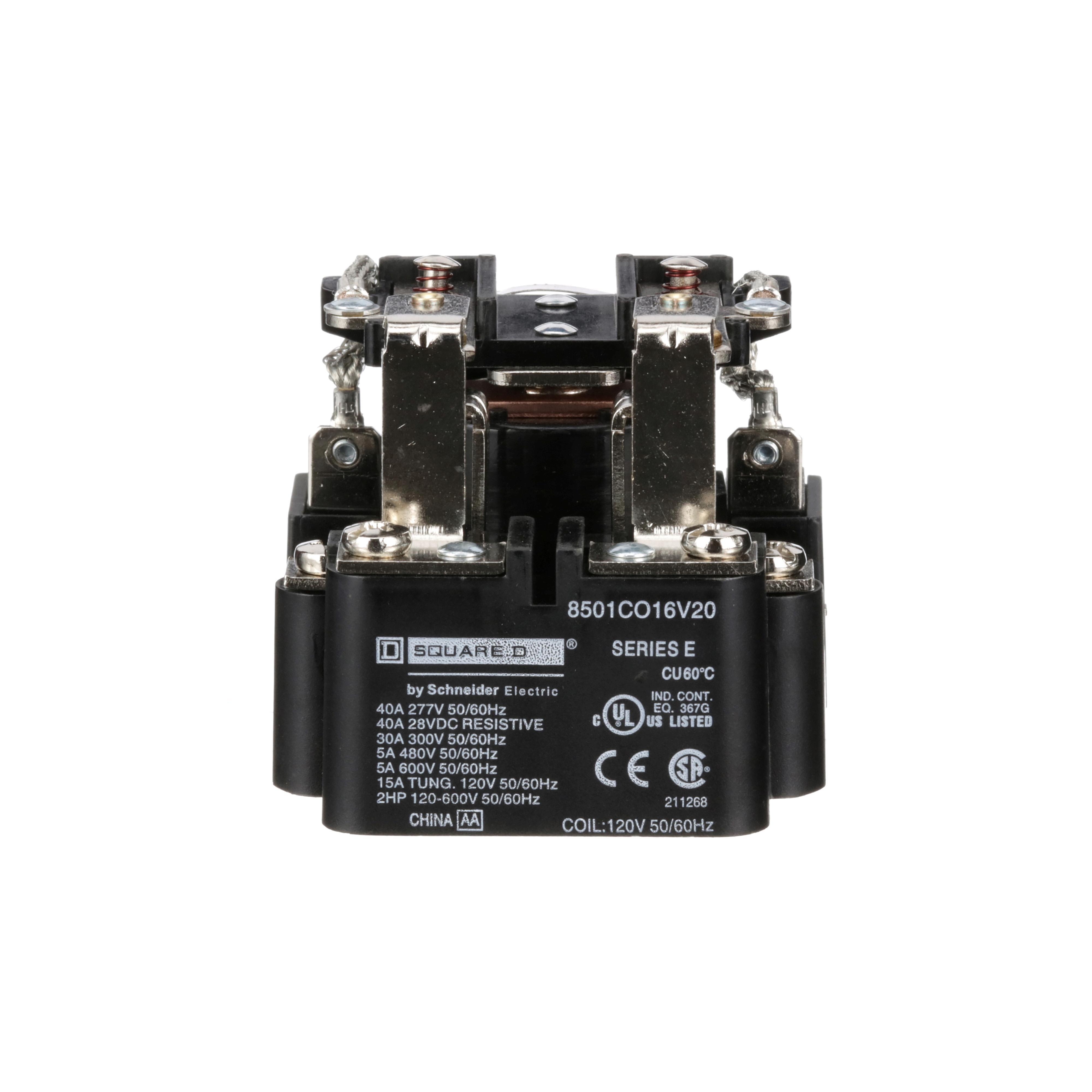8501CO16V20 SQD RELAY 600VAC 5AMP