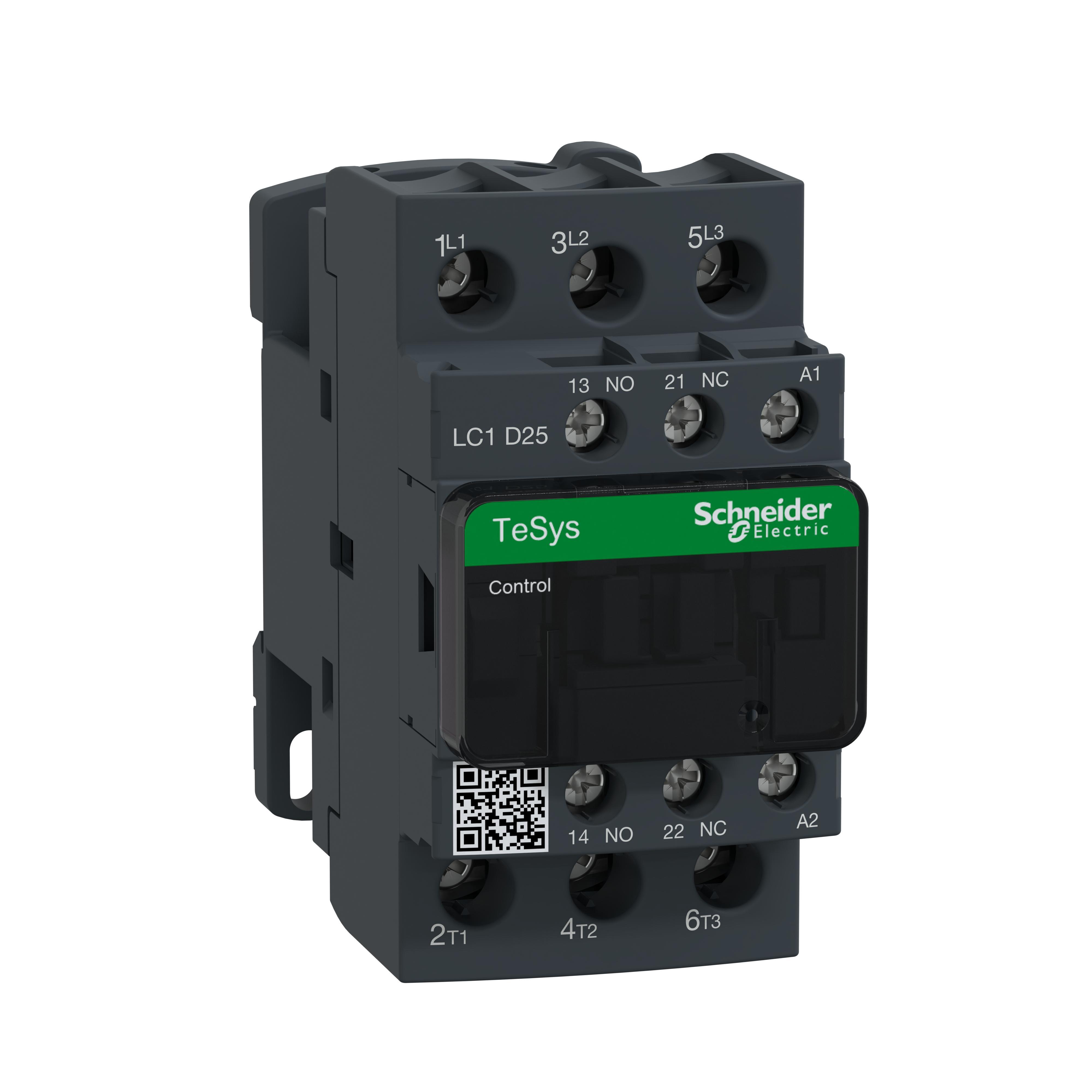 LC1D25U7 SQD CONTACTOR 600VAC 25AMP