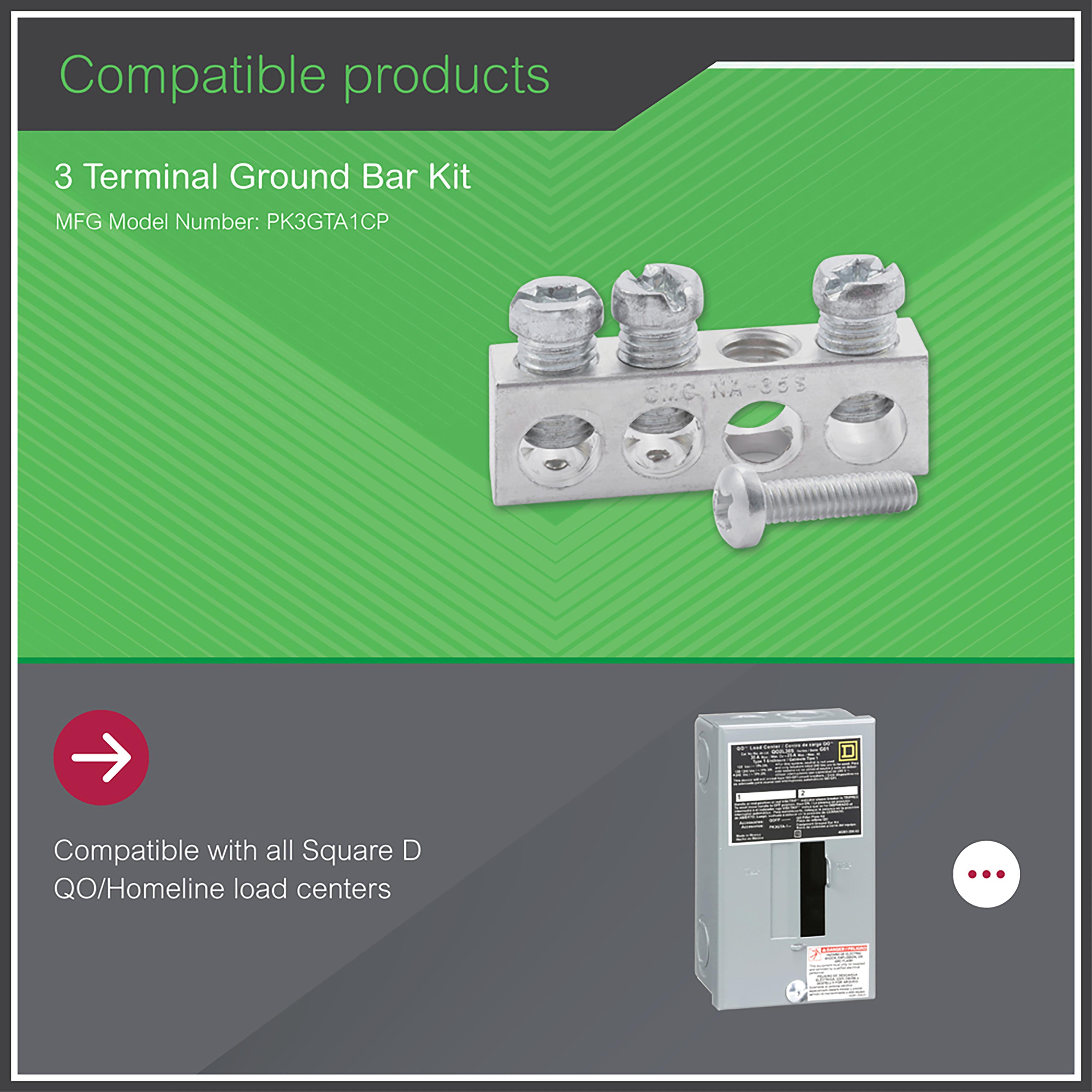 PK3GTA1 SQD LOAD CENTER GROUND BAR