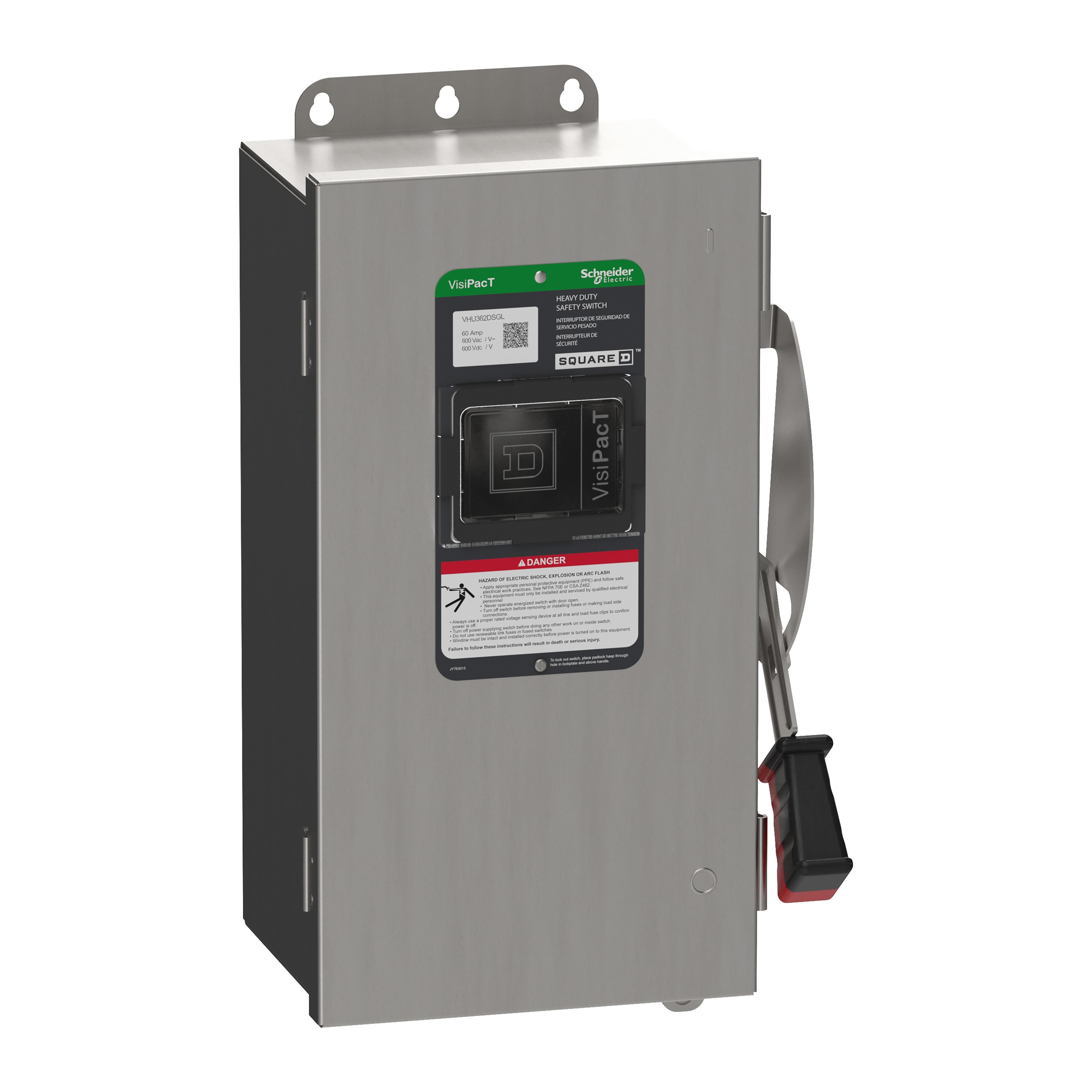 VHU362DSGL SQD 3P 60A SFTY SWITCH