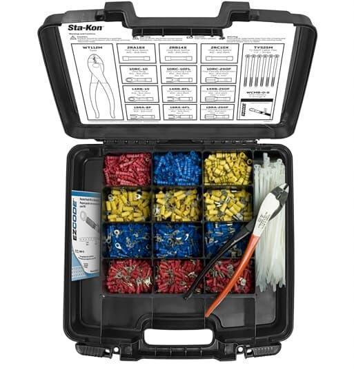 STAKIT T&B STA-KON PROMO KIT Contains: (100) 2RA18X, (100) 2RA18X, (100) 2RB14X, (50) 2RC10X, (50)10RC-10, (50) 10RC-10FL, (50) 10RC-250F, (100) 14RB-10, (100) 14RB-8FL, (100)14RB-250F, (100) 18RA-8F, (100) 18RA-6FL, (100) 18RA-250F, (1) WM-0-9, (1) WT112M, CABLE TIES 7IN