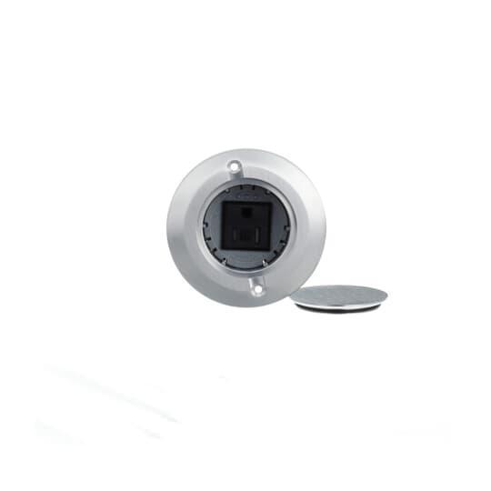 E971FADIB-2 CAR-ELE DROP-IN FLOOR BOX W/ALUMINUM COVER