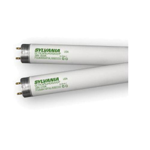 FO32/835/XV/ECO/SL SYLVANIA 32W, 48IN MOL, T8 OCTRON EXTENDED VALUE XV FLUORESCENT LAMP, 3500K COLOR TEMPERATURE, RARE EARTH PHOSPHOR, 83 CRI, SUITABLE FOR RS OR IS OPERATION, ECOLOGIC. SAFELINE SHATTER RESISTANT COATING