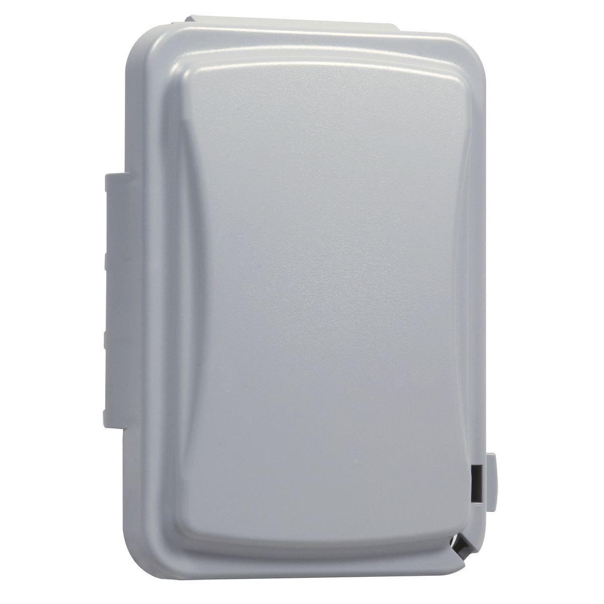 MM110G TAYMAC PLASTIC 1-GANG 16 IN 1 WEATHERPROOF VERTICAL/HORIZONTAL FLAT COVER GRAY..