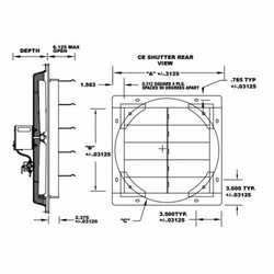 CE10DS TPI 10" DIRECT DRIVE SHUTTER MOUNTED EXHAUST FAN, 3 SPEED, 1/12 HP