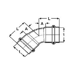 16803 1-1/4 PROPRESS-G 45 ELBOW COPPER HNBR SEAL