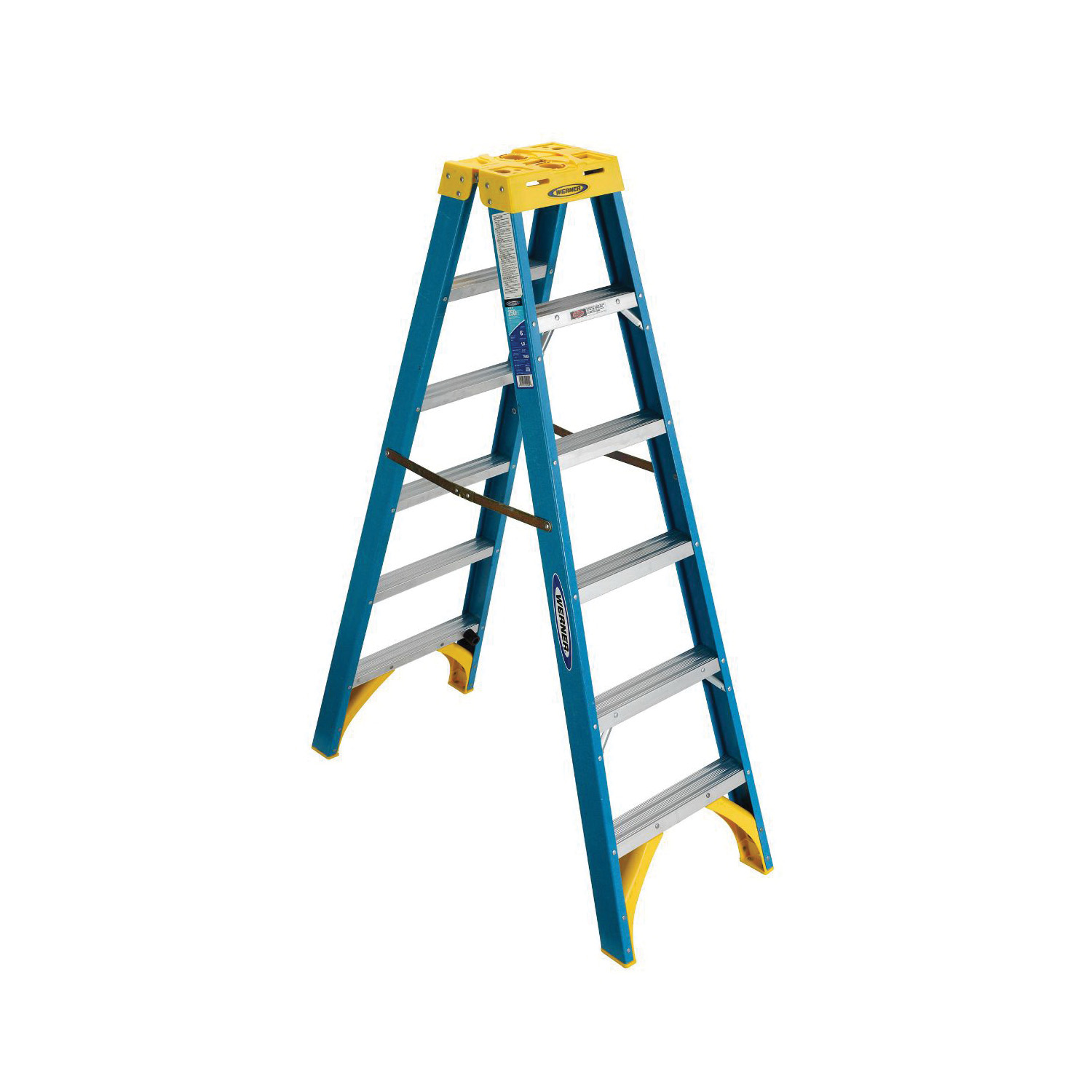 T6006 WERNER FIBERGLASS TWIN STEPLADDERS