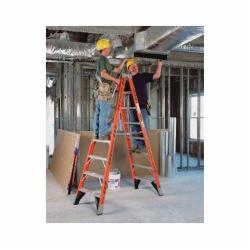 T7404 WERNER FIBERGLASS TWIN STEPLADDERS