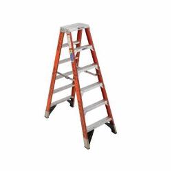 T7406 WERNER FIBERGLASS TWIN STEPLADDERS