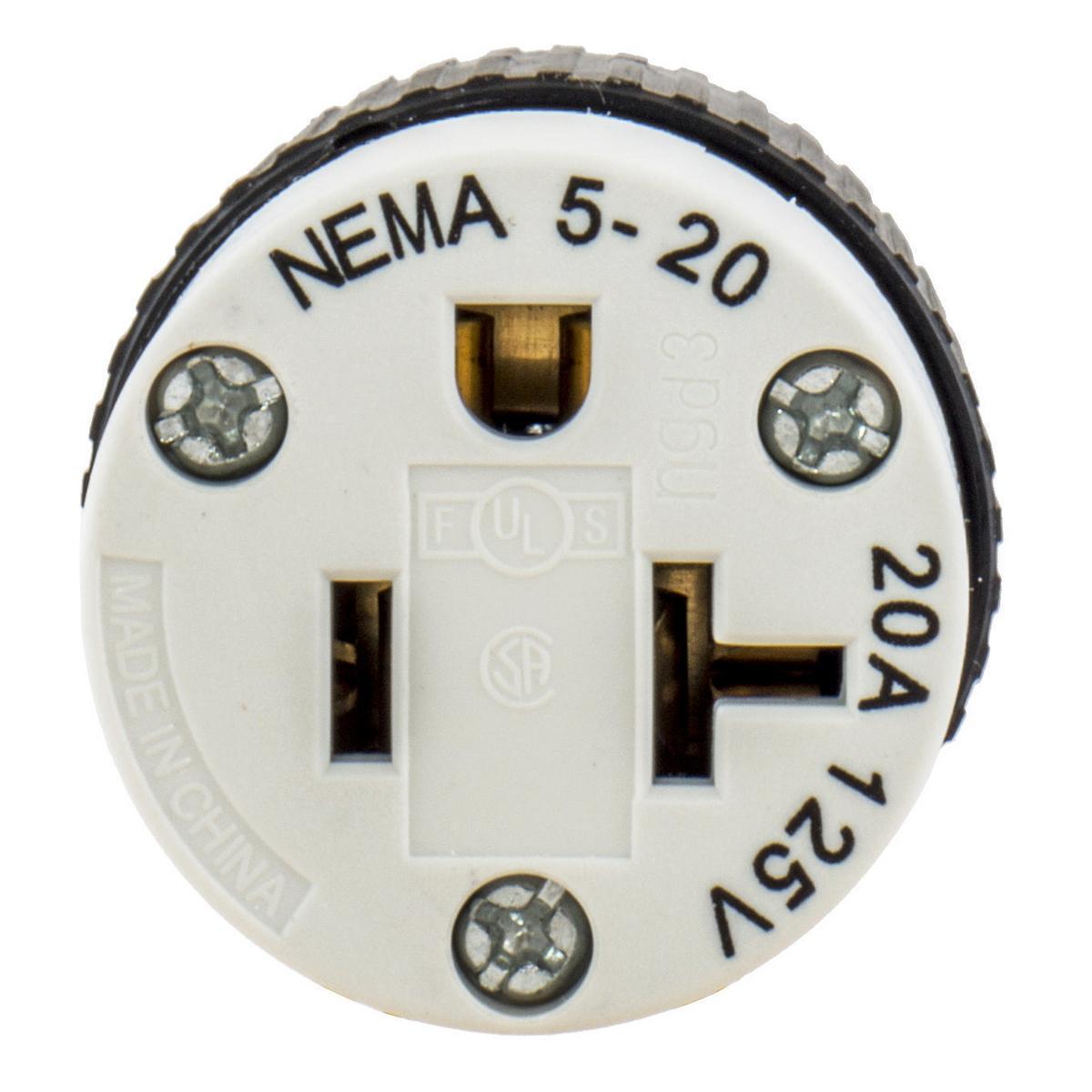 520SC HUBBELL CONN, 20A 125V, SEL SPEC, 5-20R 78358533159