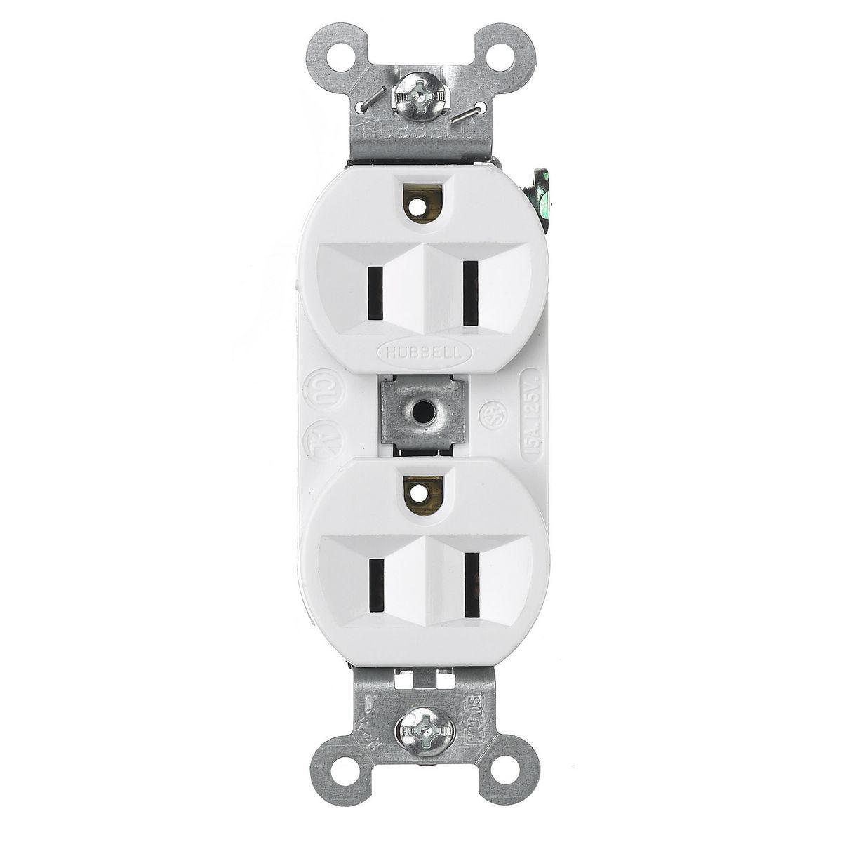5252AW HUBBELL SELECT SPEC. WHT.15A/125V DX.RCPT.NEMA 78358510972..