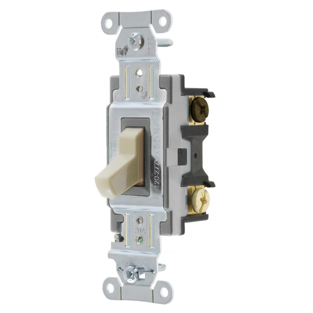 CSB320I HUB 3-WAY TOGGLE SPEC GRADE 20A 120/277 IVORY..