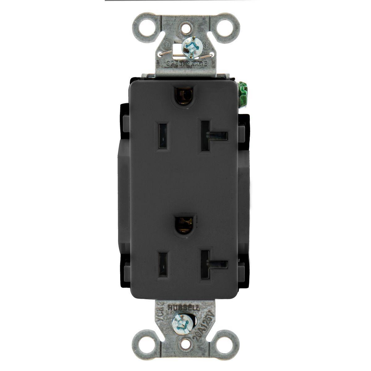 DR20BLK HUBBELL DECO RCPT, COMM GRD, 20A 125V, 5-20R, BK 78358512791..