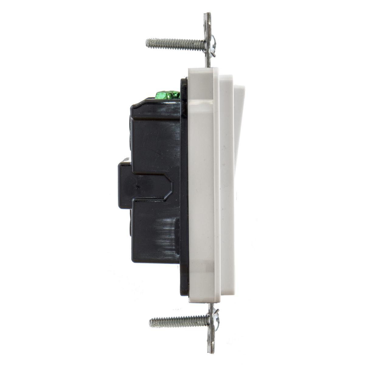 DS120W HUBBELL SWITCH, DECO SER, SP, 20A 120/277V, WH..