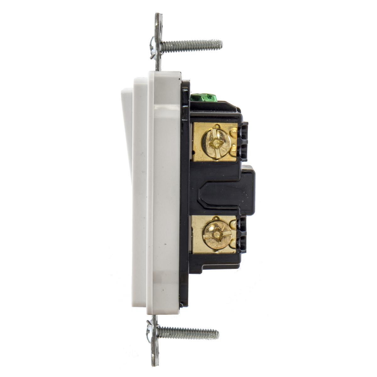 DS120W HUBBELL SWITCH, DECO SER, SP, 20A 120/277V, WH..