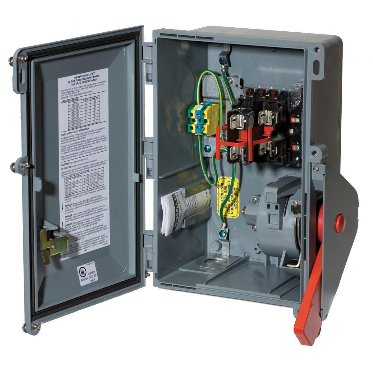 FDS30 HUB 3 POLE 30A FUSED DISCONNECT SWITCH