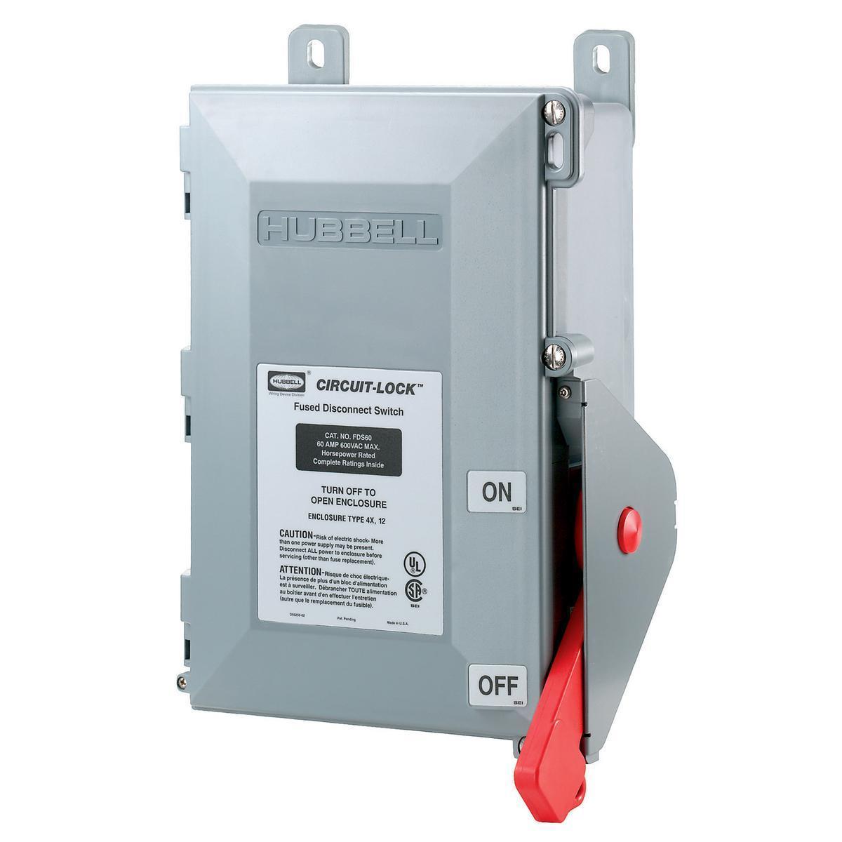 FDS60 HUB 3 POLE 60A FUSED DISCONNECT SWITCH 78358551960