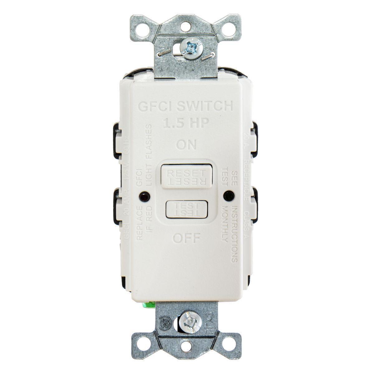 GFBFHP20W HUBBELL 20A 125V BLANK FACE GFCI HP WHITE