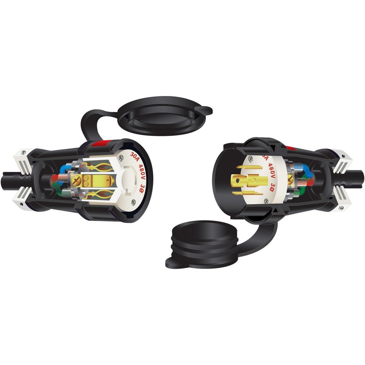 HBL2731SW HUB 3P 4W 3PH 480V 30A SHROUDED PLUG