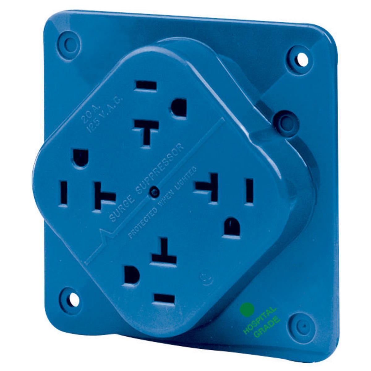 HBL420HS HUBBELL 4-PLEX HG TVSS RCPT, 20A 125V, 5-20R, BL 78358501789