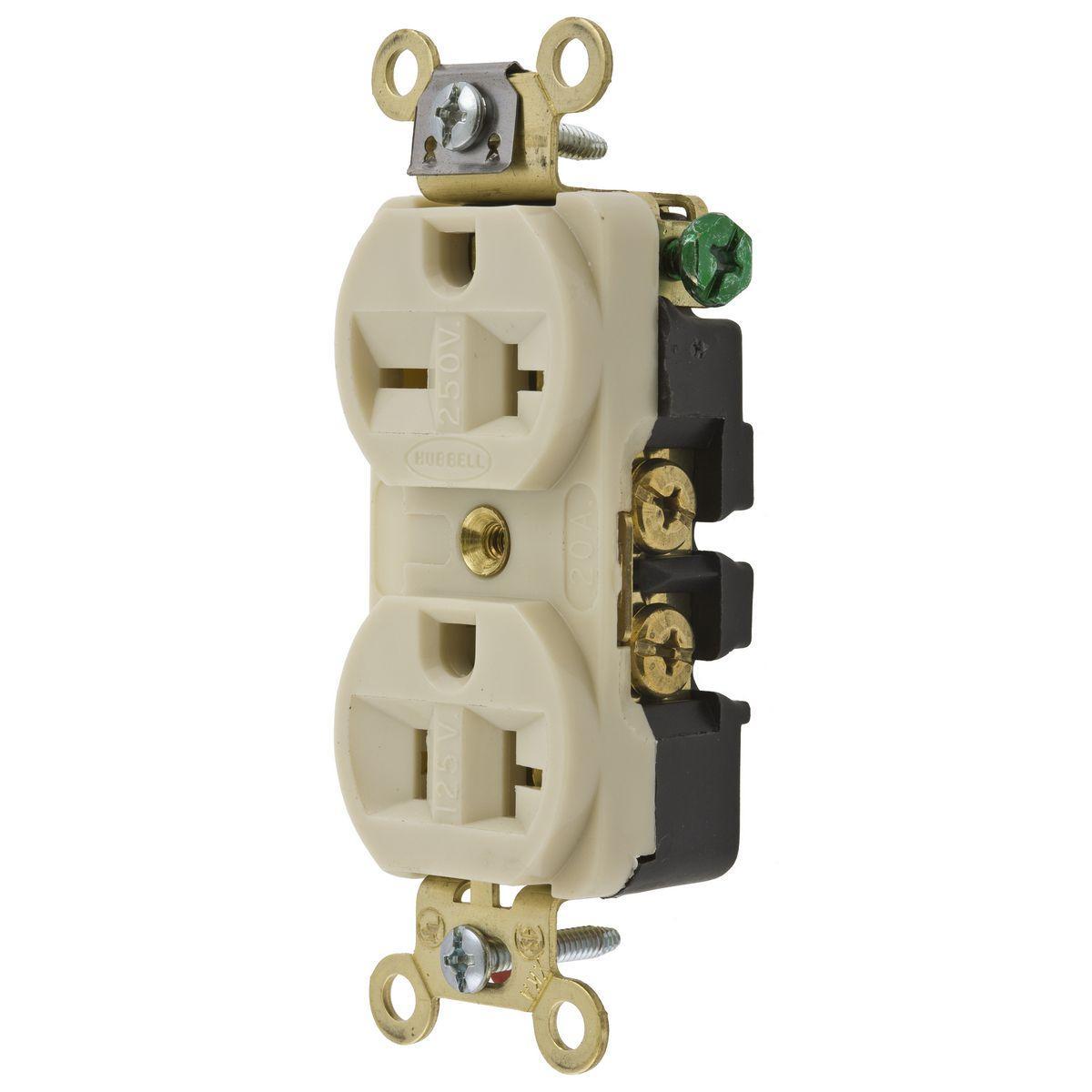 HBL5492I HUBBELL 20A COMBO DPLX RCPT NEMA 5&6-20R 78358543546