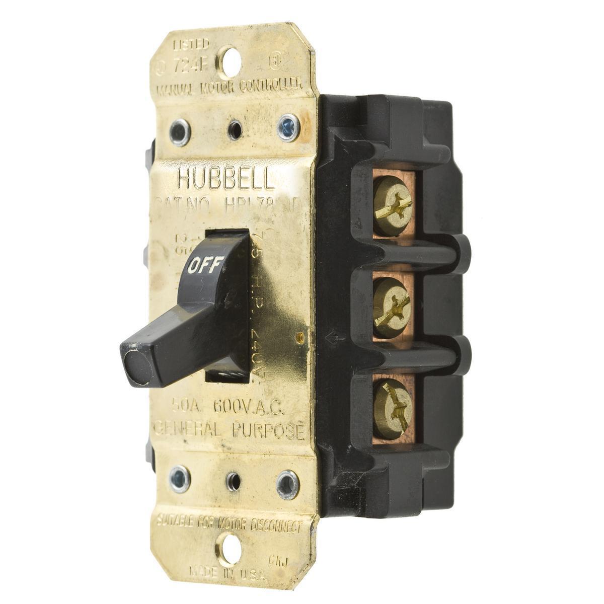 HBL7853D HUBBELL 50A 600V 3P DISC SW 78358520287