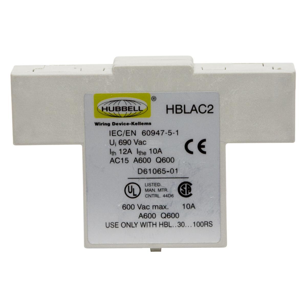 HBLAC2 HUB AUX CONTACT 'BREAK BEFORE BREAK"