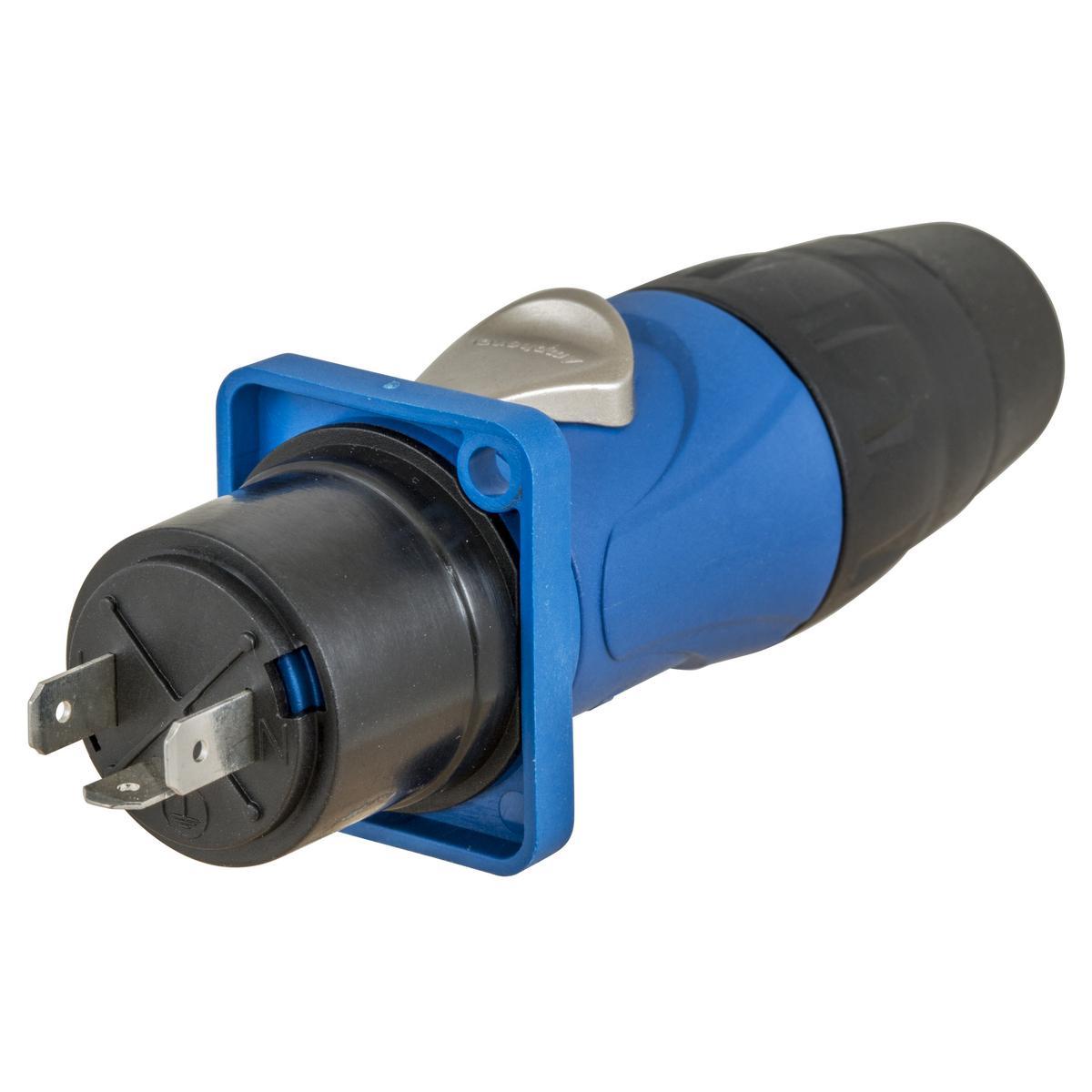 HBLCPIBL HUBBELL INSUL-LOCK, CONNECTOR, POWER IN, BLUE,