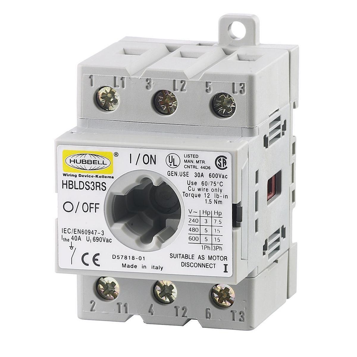 HBLDS3RS HUB 30A CIRCUIT LOCK DISCONNECT INTERIOR