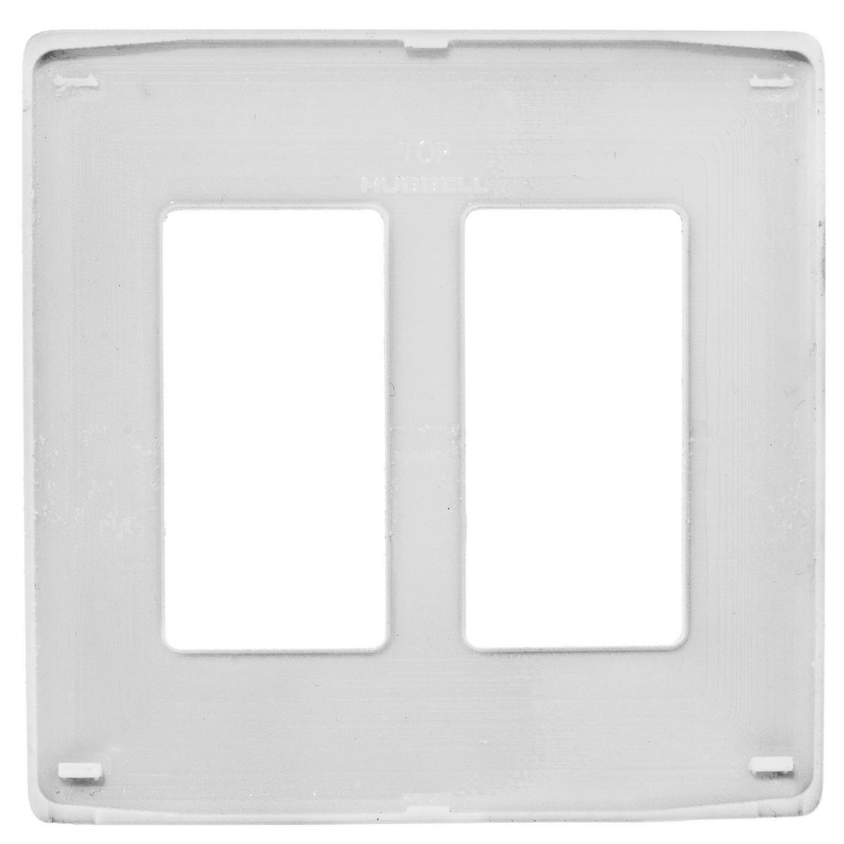 NPS262W HUBBELL WALLPLATE 2G DEC SNAP-ON, WHITE